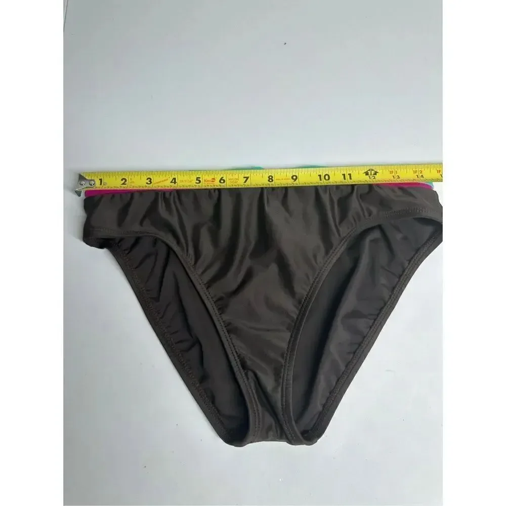 24 & Ocean Bikini Buttom Brown Pink Green Size M